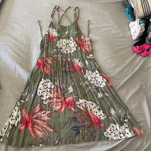 Roxy size small Green Aline summer dress